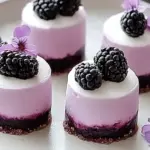 Mini Blackberry Mousse Cakes