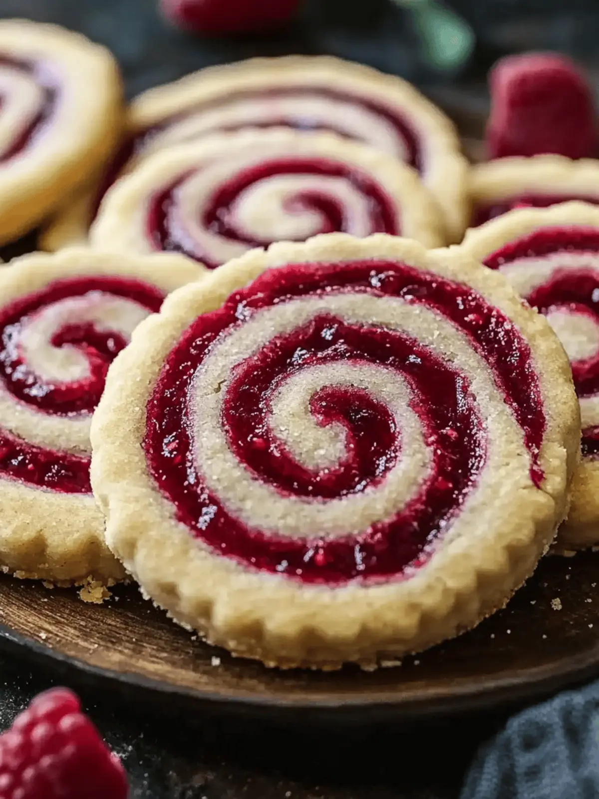 Raspberry Swirl Shortbread Cookies