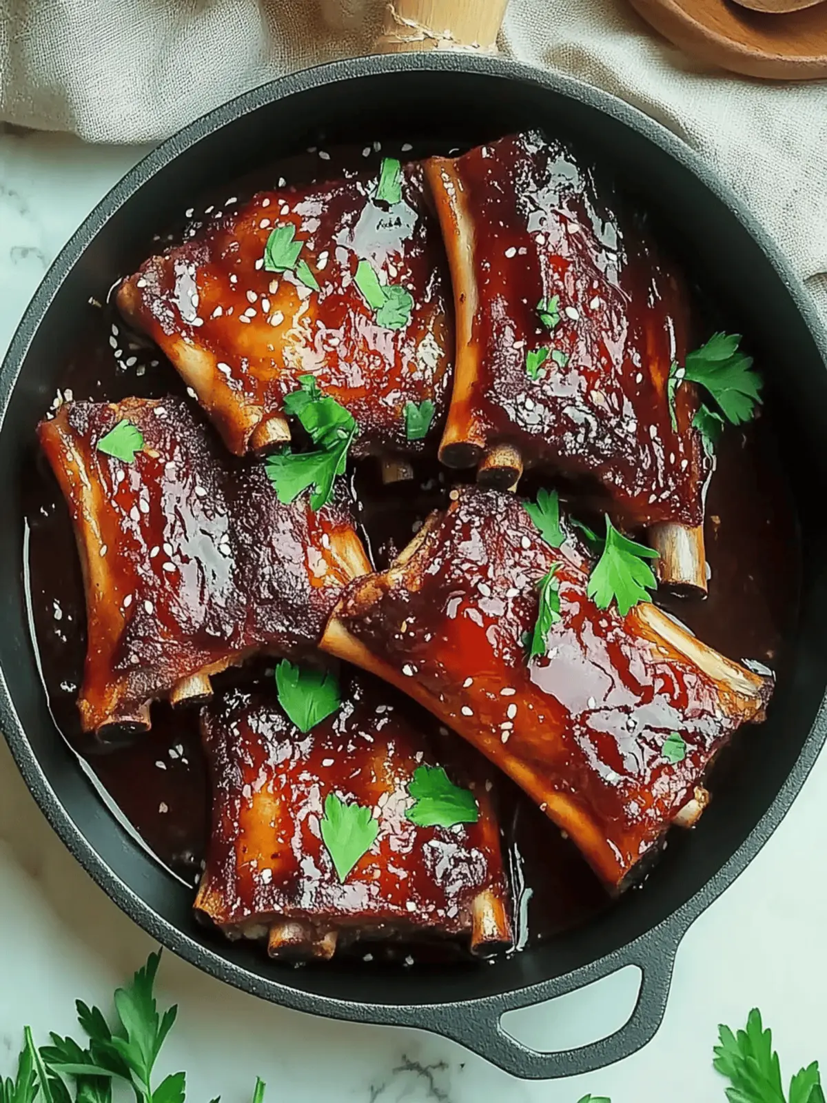 Sticky Honey Garlic Ribs