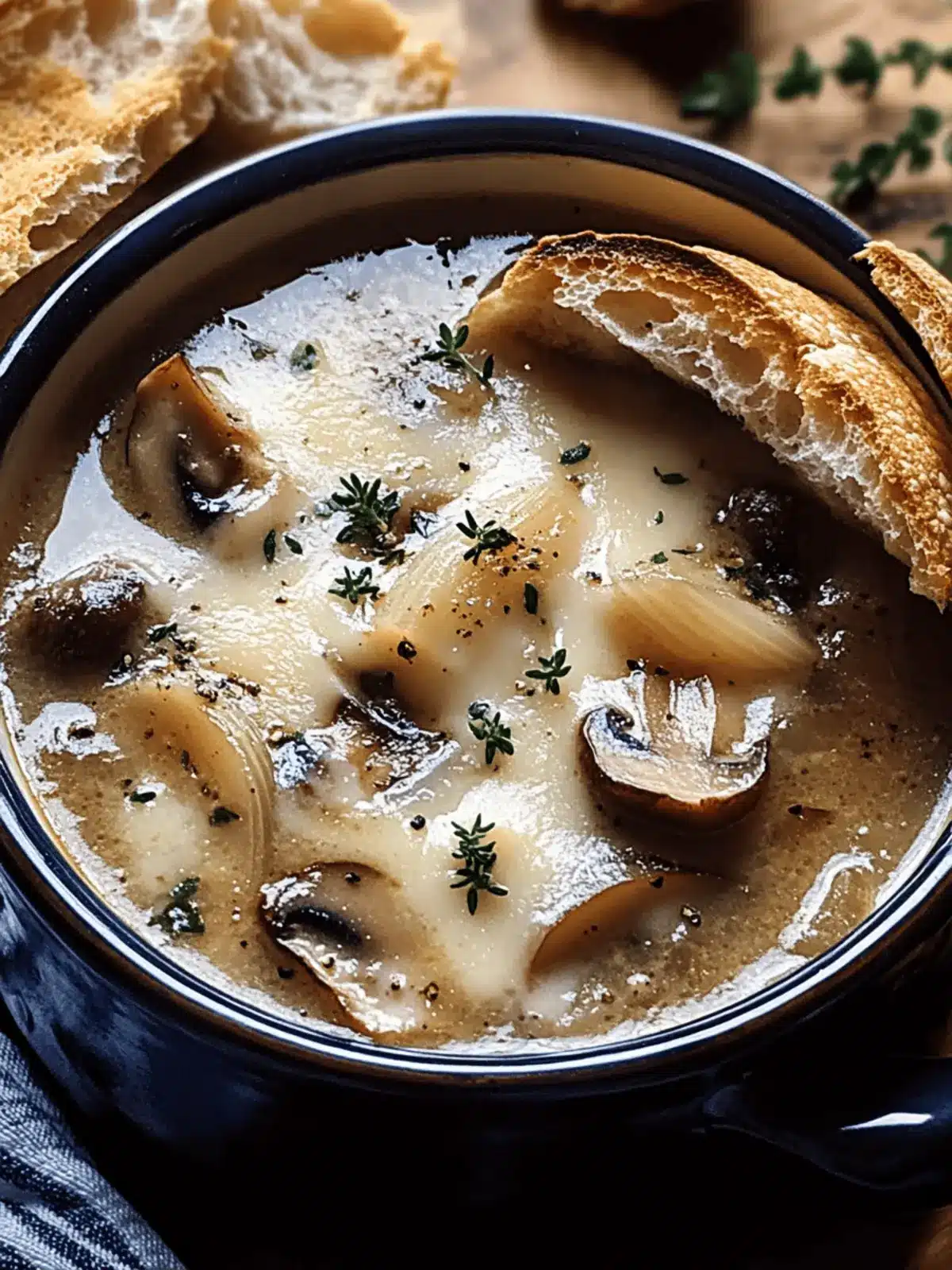 Creamy French Onion and Mushroom Soup
