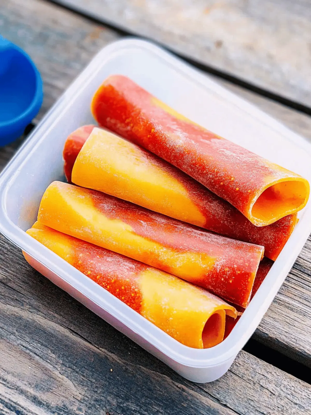 Tie-Dye Mango Strawberry Fruit Leathers