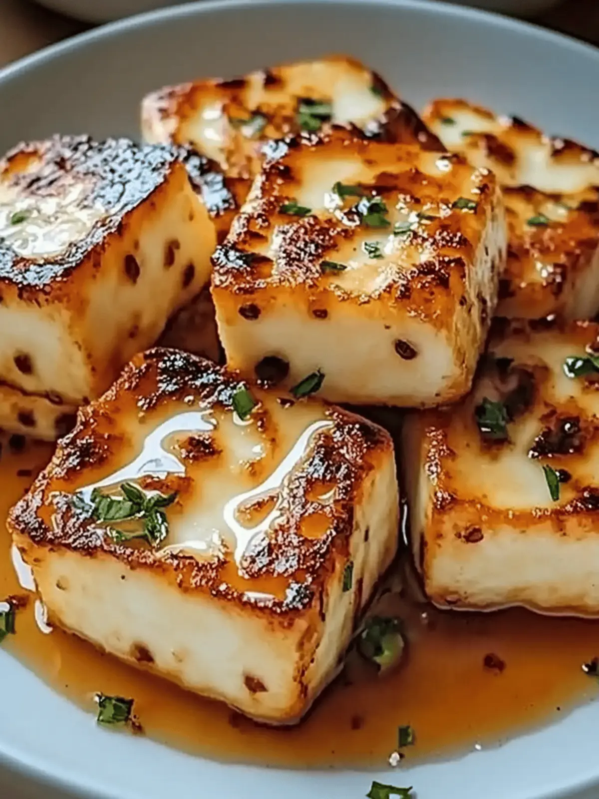 Crispy Air-Fried Halloumi with Honey Drizzle