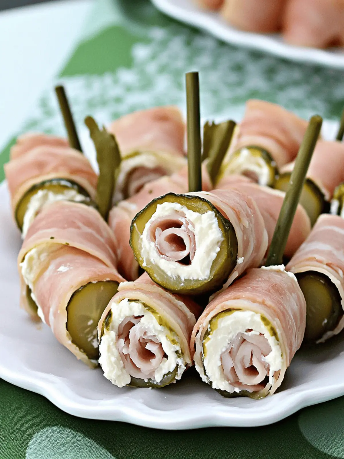 Ham and Cream Cheese Pickle Roll-Ups