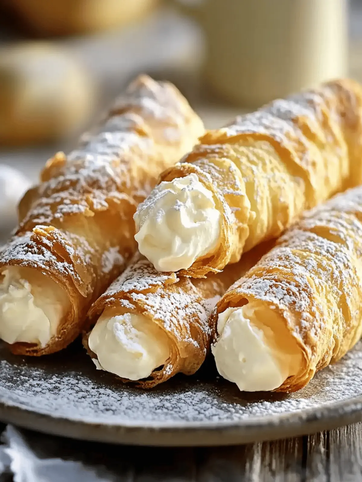 Italian Cream-Filled Cannoncini