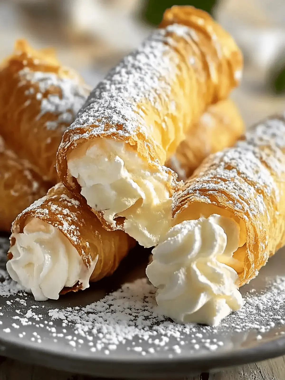 Italian Cream-Filled Cannoncini