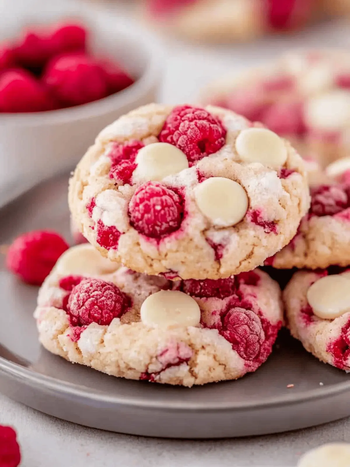 White Chocolate Raspberry Cookies