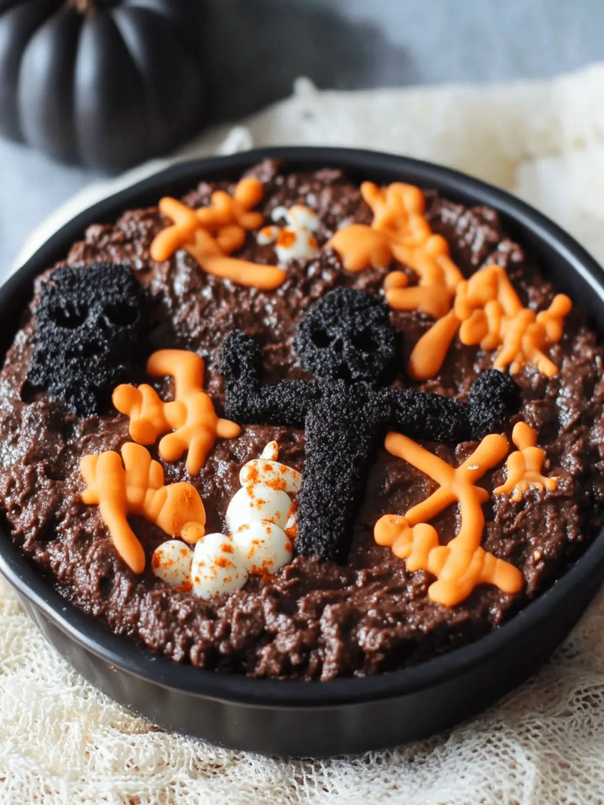 Graveyard Dip (Halloween Brownie Batter Dip)