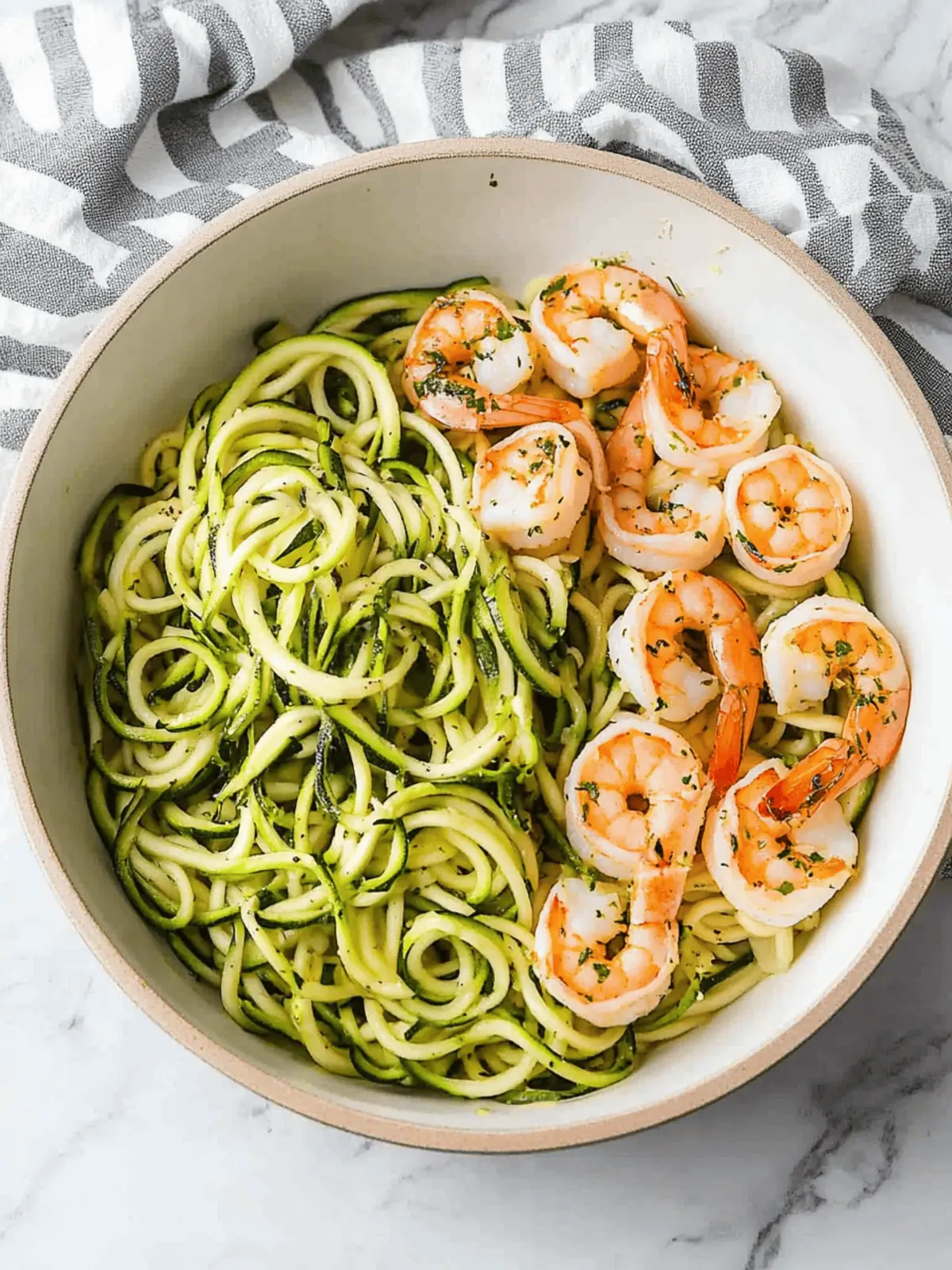 Garlic Shrimp And Zucchini Noodles