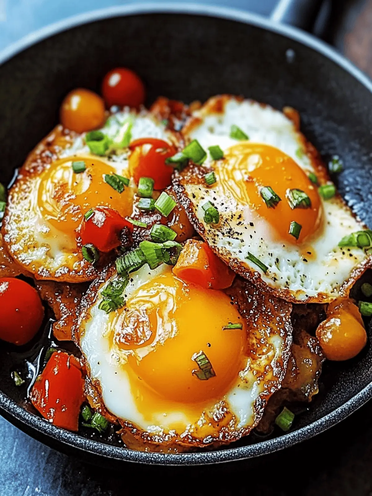 Spicy Sweet and Sour Fried Eggs