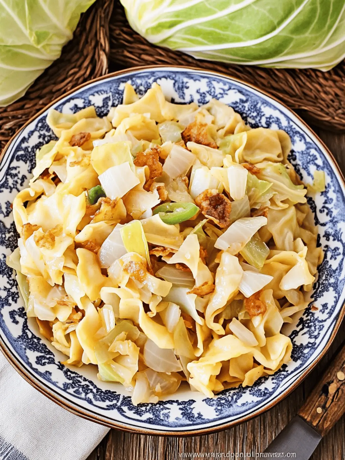 Fried Cabbage and Noodles