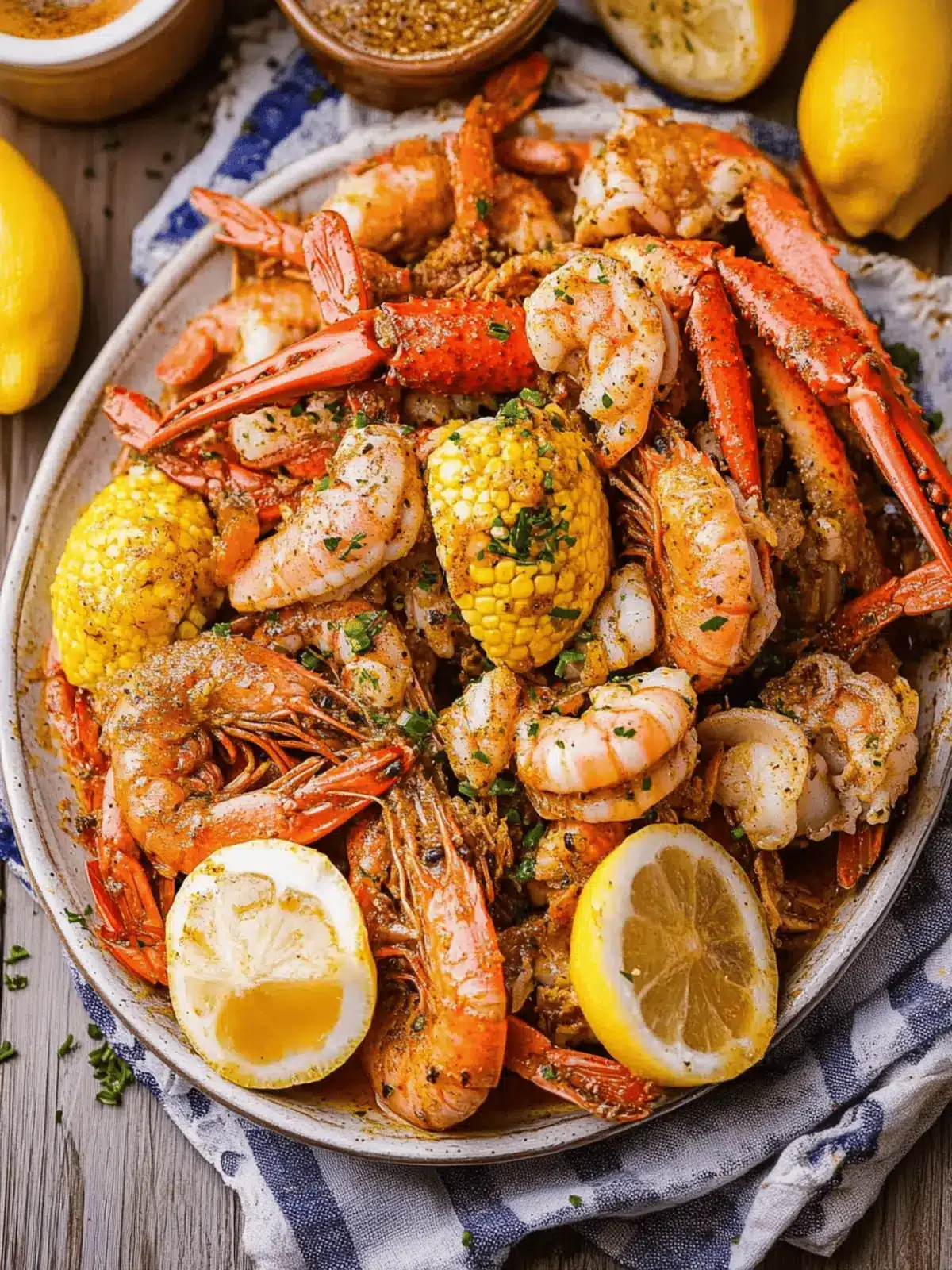 Cajun Seafood Boil with Garlic Butter Sauce
