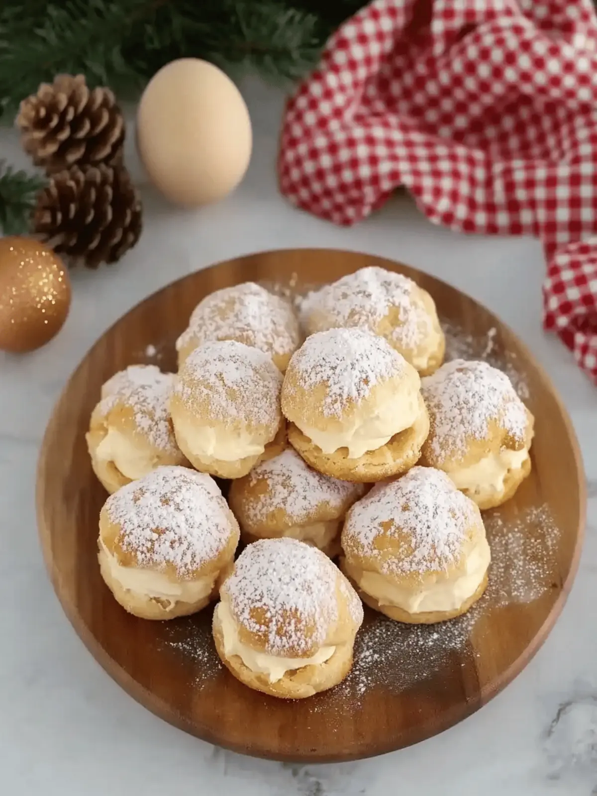 Eggnog Cream Puffs