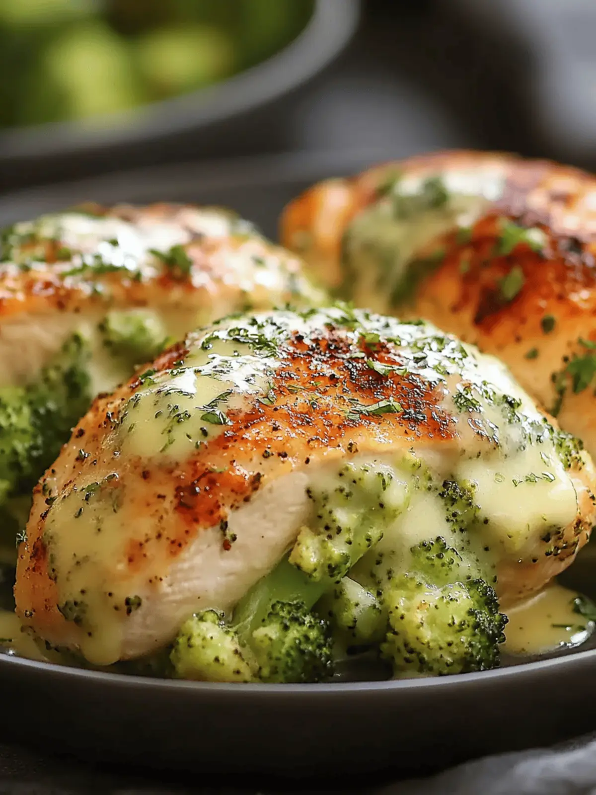 Broccoli stuffed chicken breast