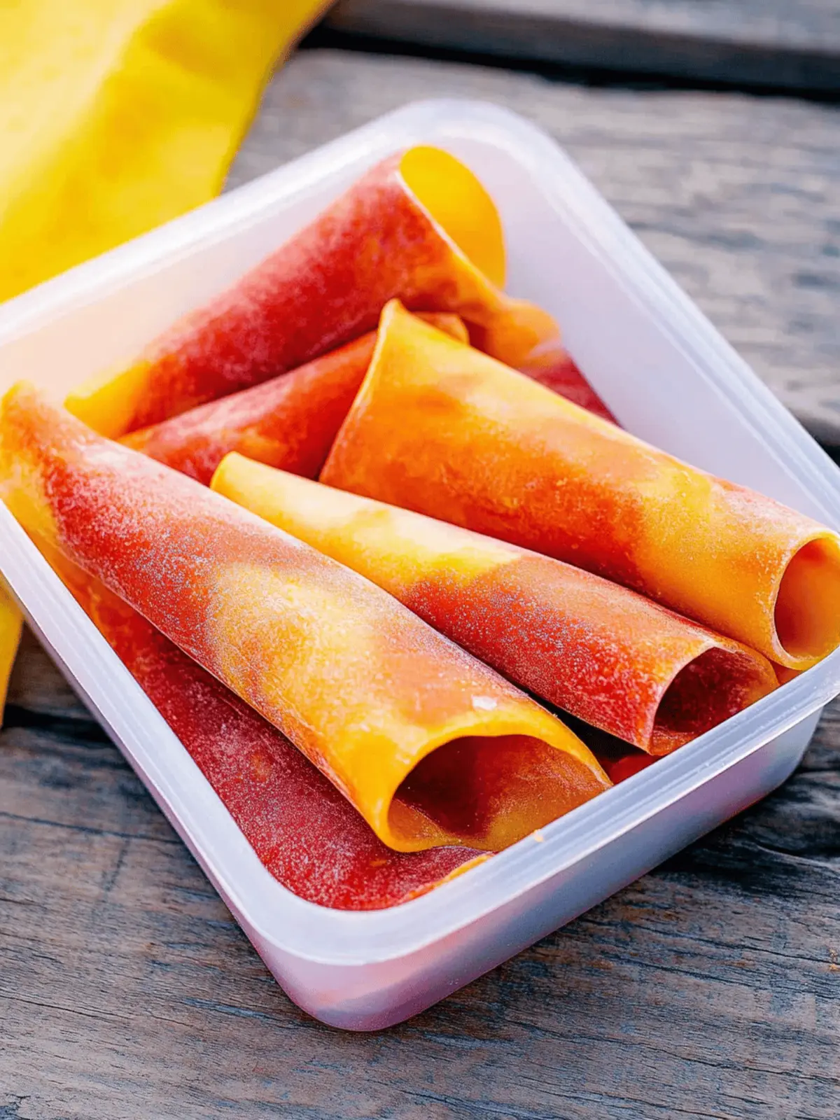 Tie-Dye Mango Strawberry Fruit Leathers
