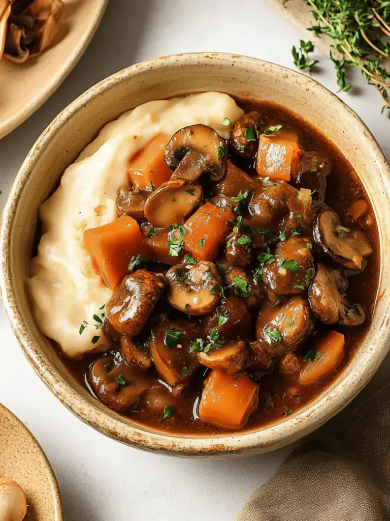 Mushroom Bourguignon