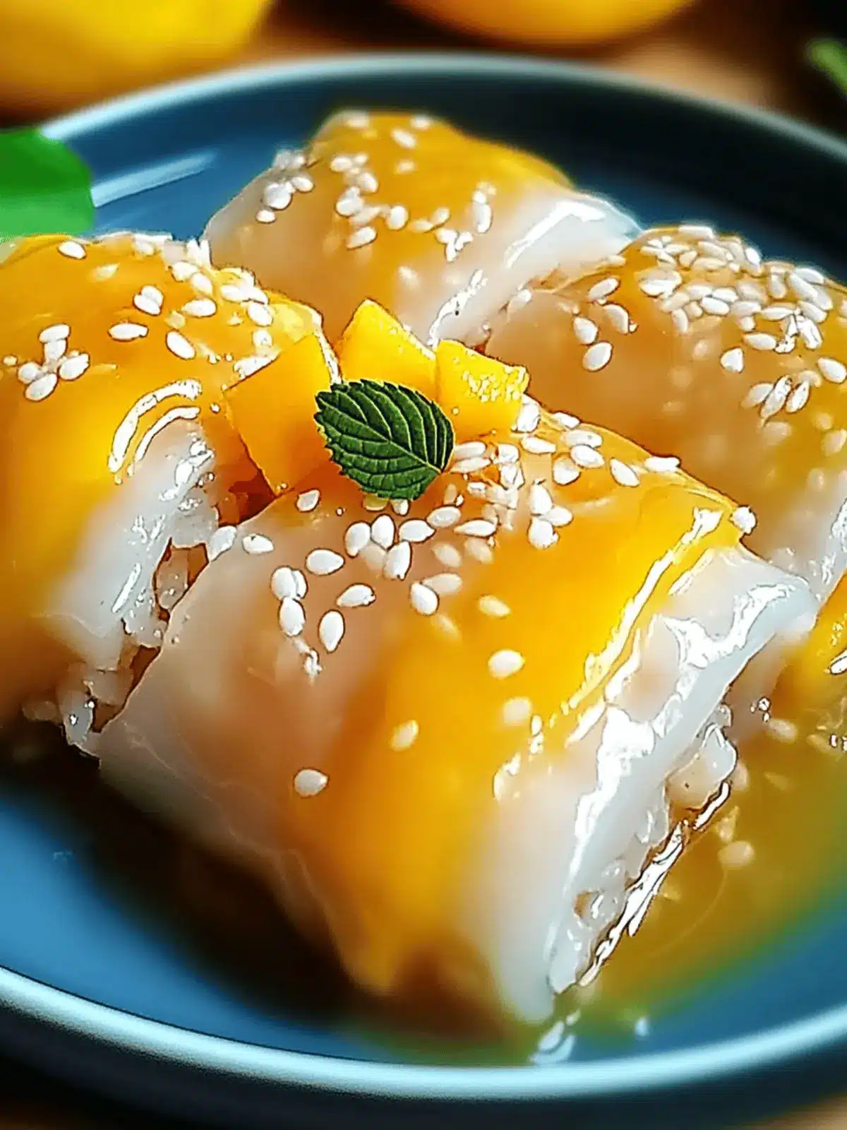 Sweet Mango Sticky Rice Rolls