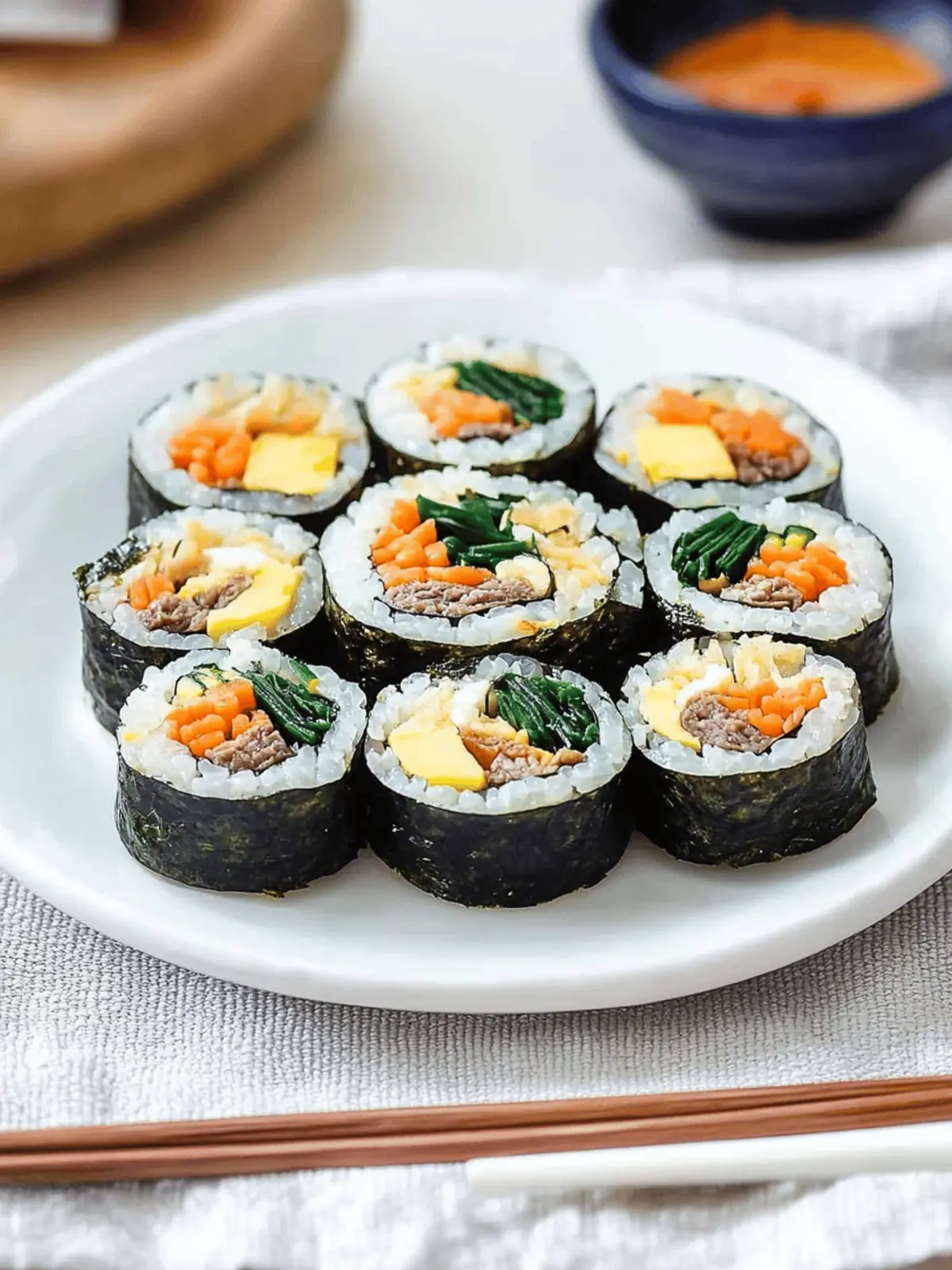 Kimbap (Seaweed Rice Rolls)