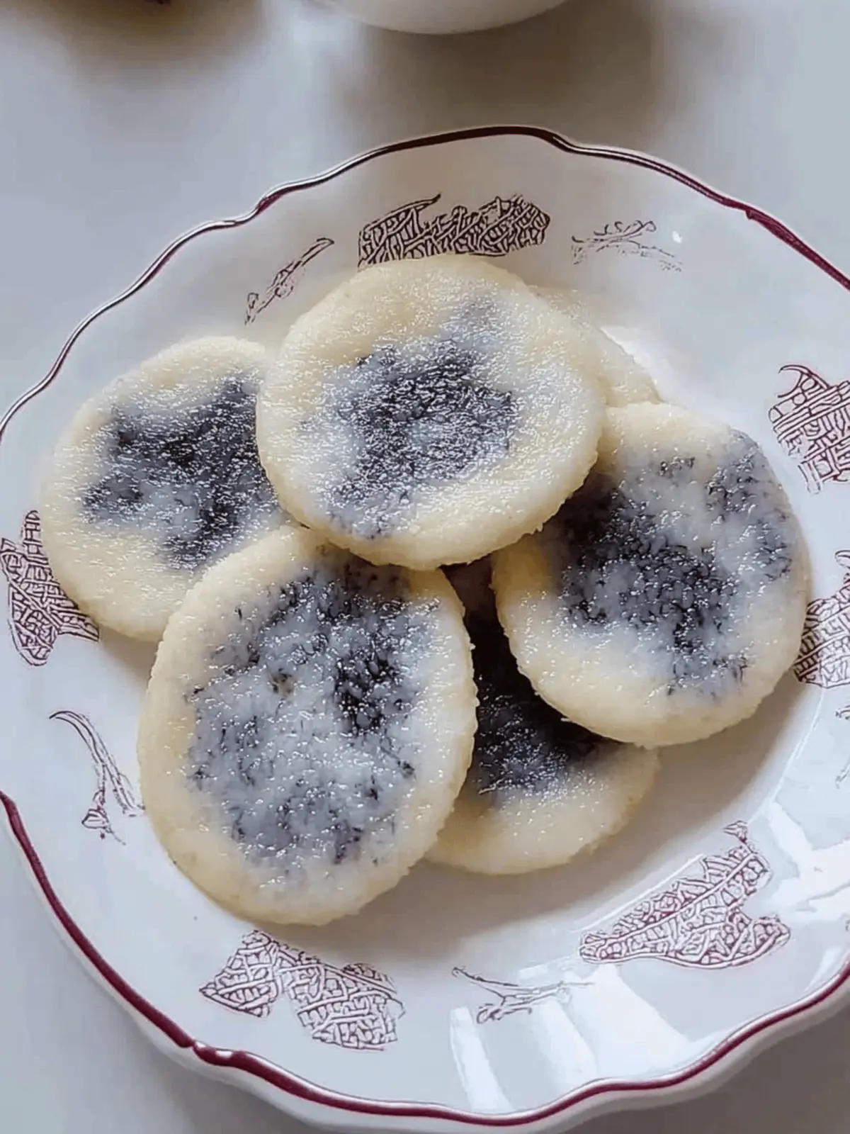 Glutinous Rice Cakes with Sweet Black Sesame Filling