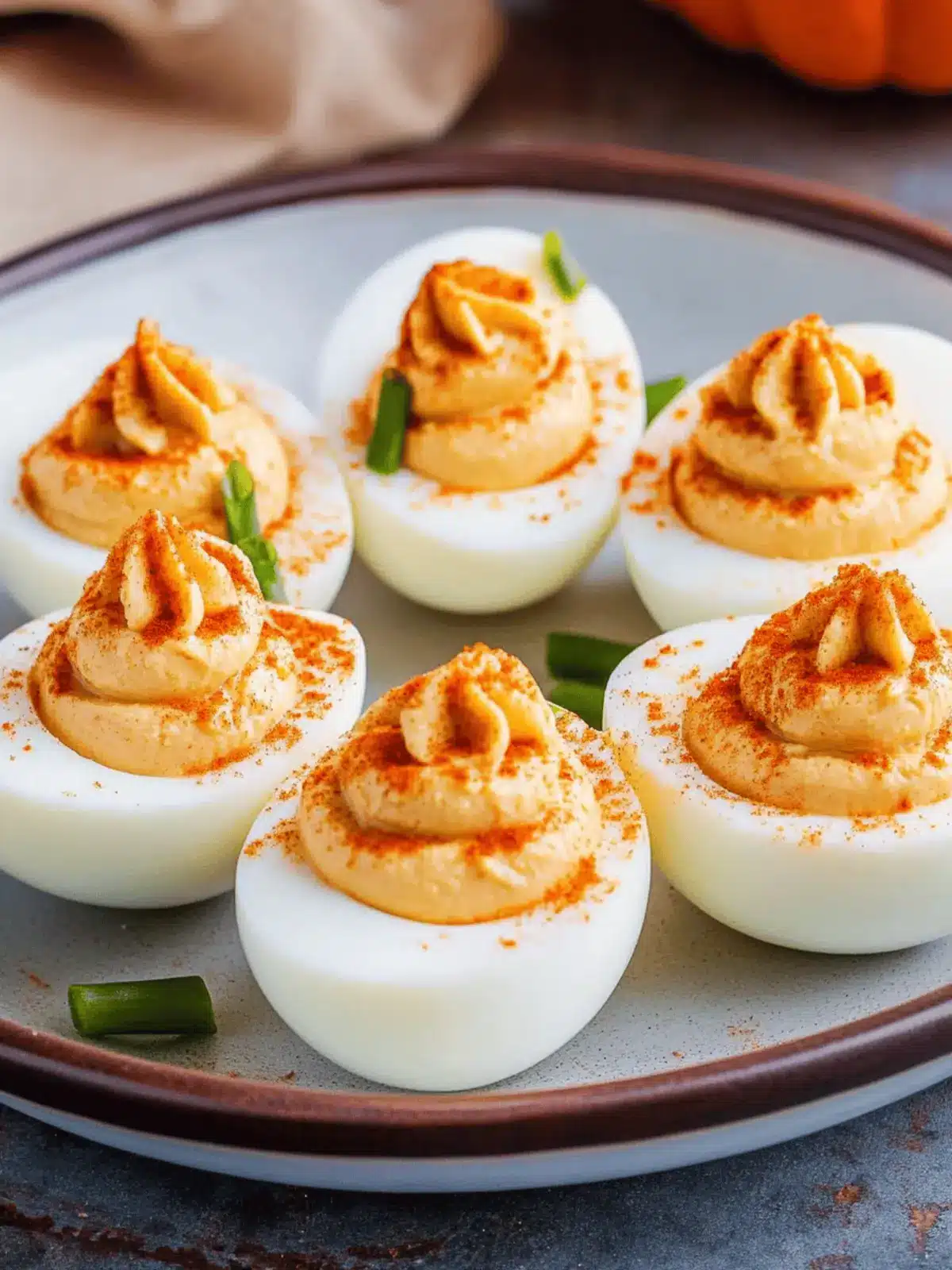 Pumpkin Deviled Eggs
