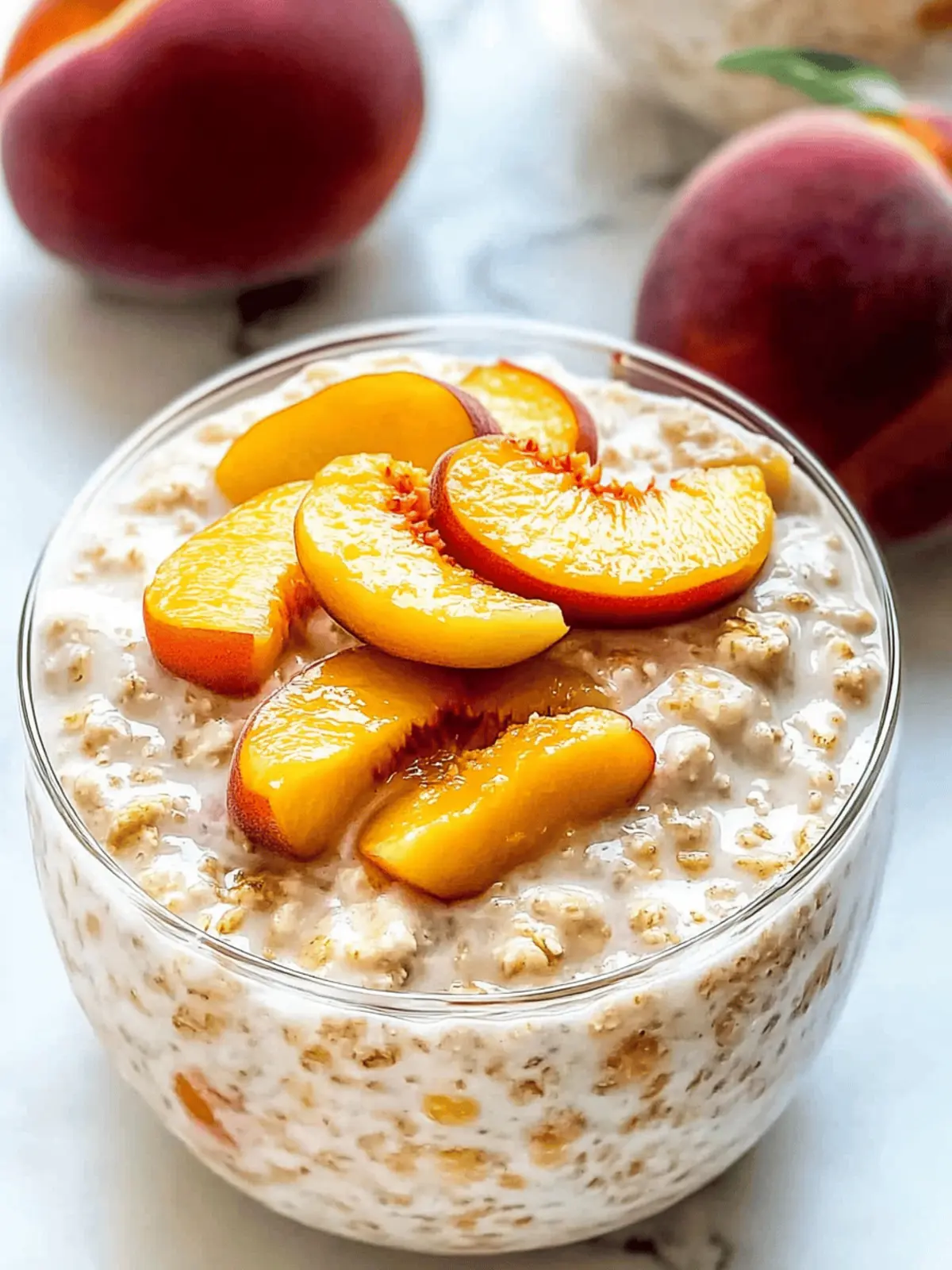 Peach Cobbler Overnight Oats