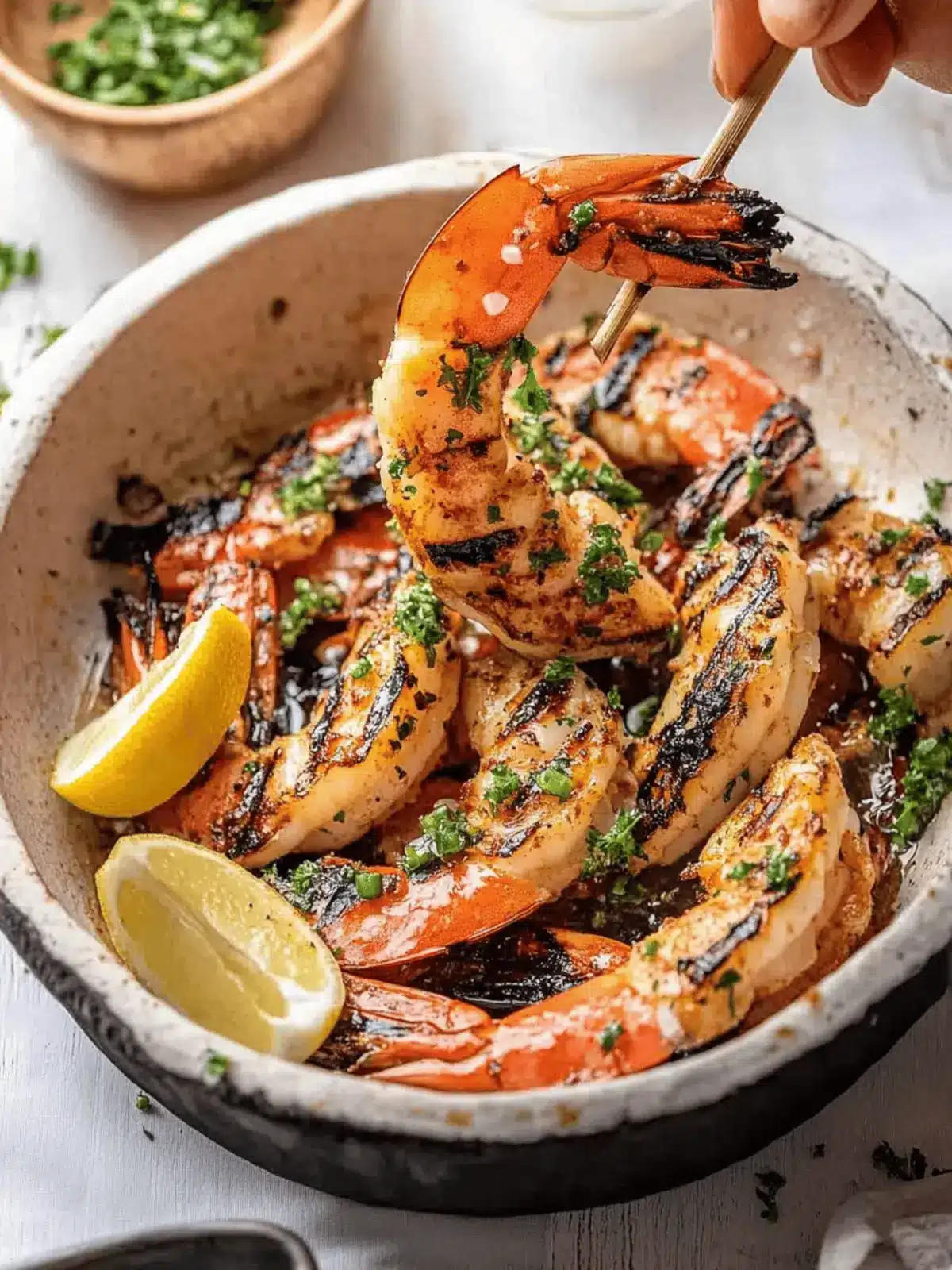 BBQ Grilled Prawns
