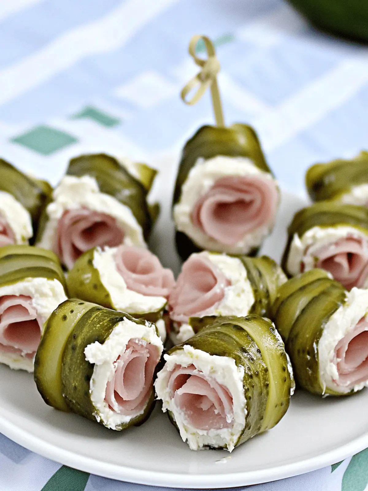 Ham and Cream Cheese Pickle Roll-Ups