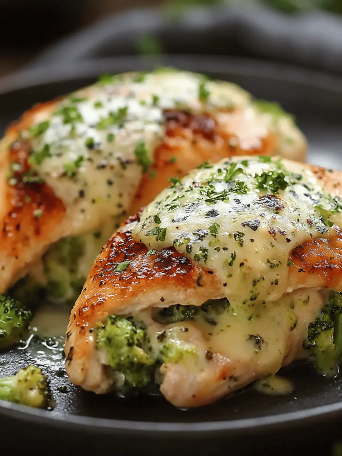 Broccoli stuffed chicken breast