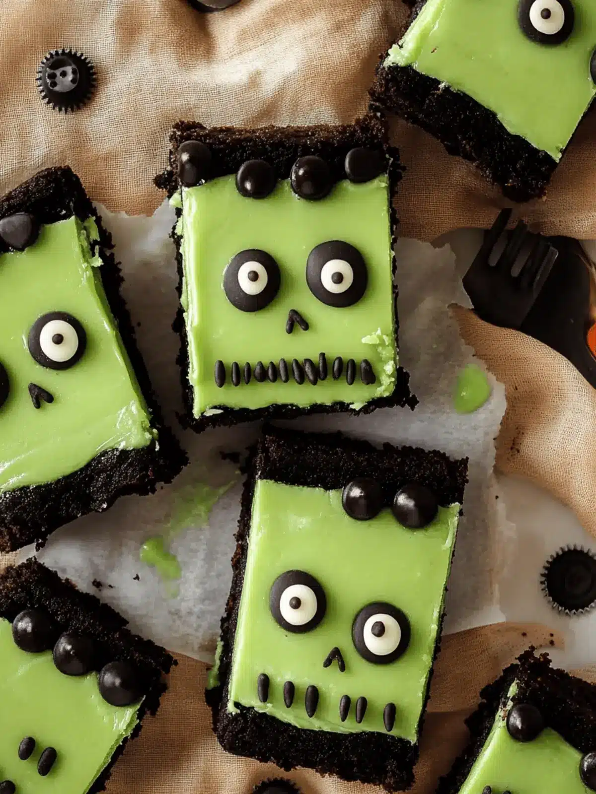 No-Bake Frankenstein Cheesecake Bars
