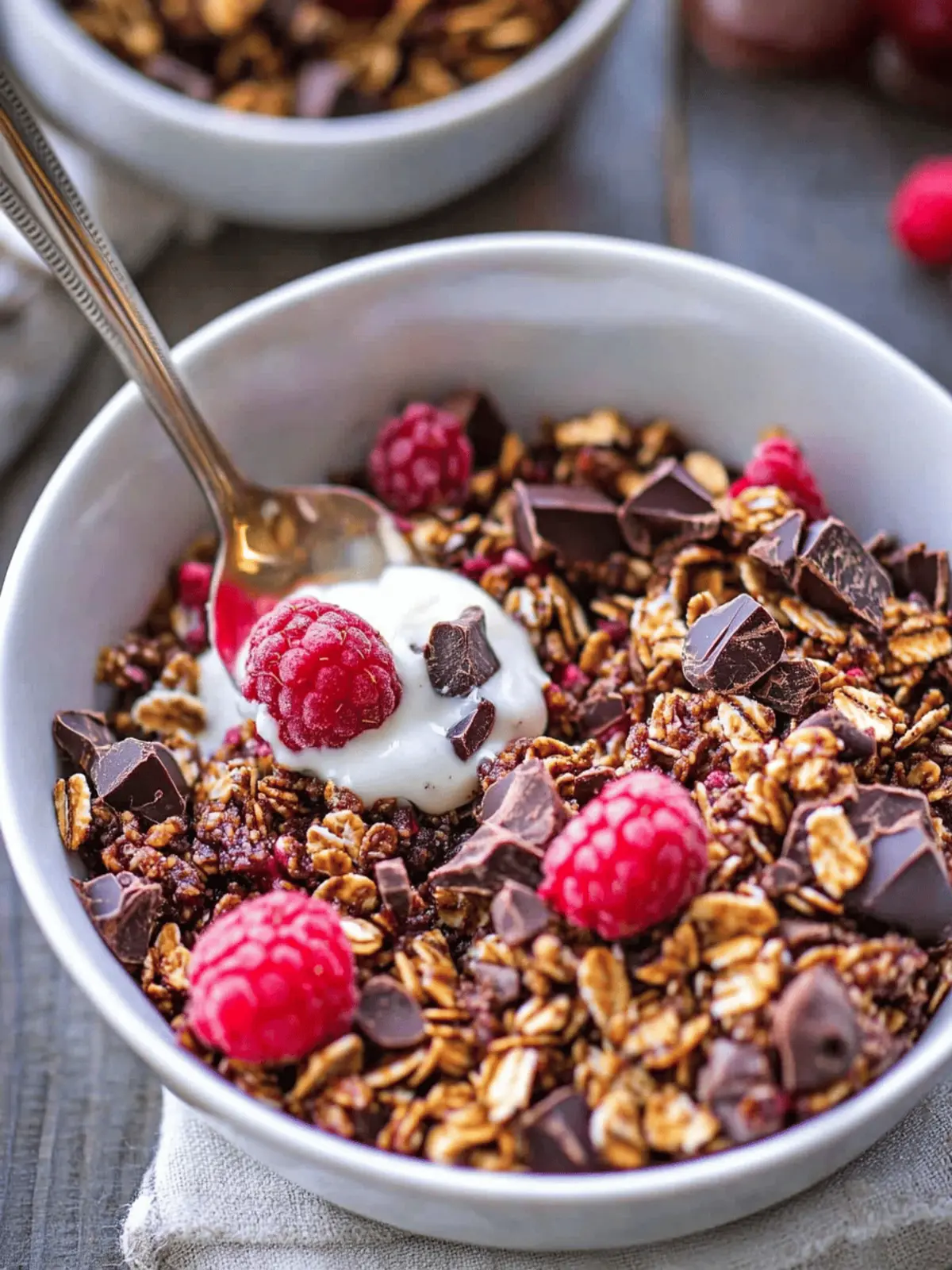 Raspberry Chocolate Chunk Granola