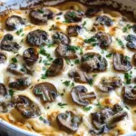 Mushroom Mozzarella Bake
