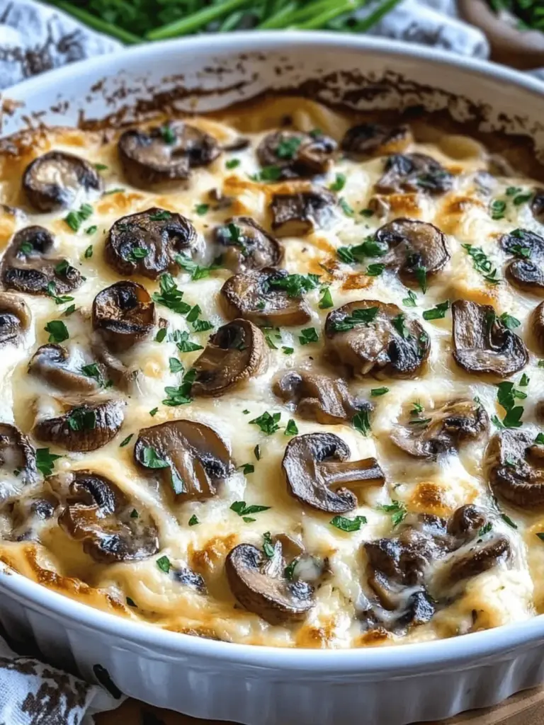 Mushroom Mozzarella Bake