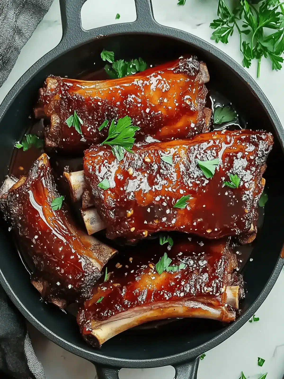 Sticky Honey Garlic Ribs