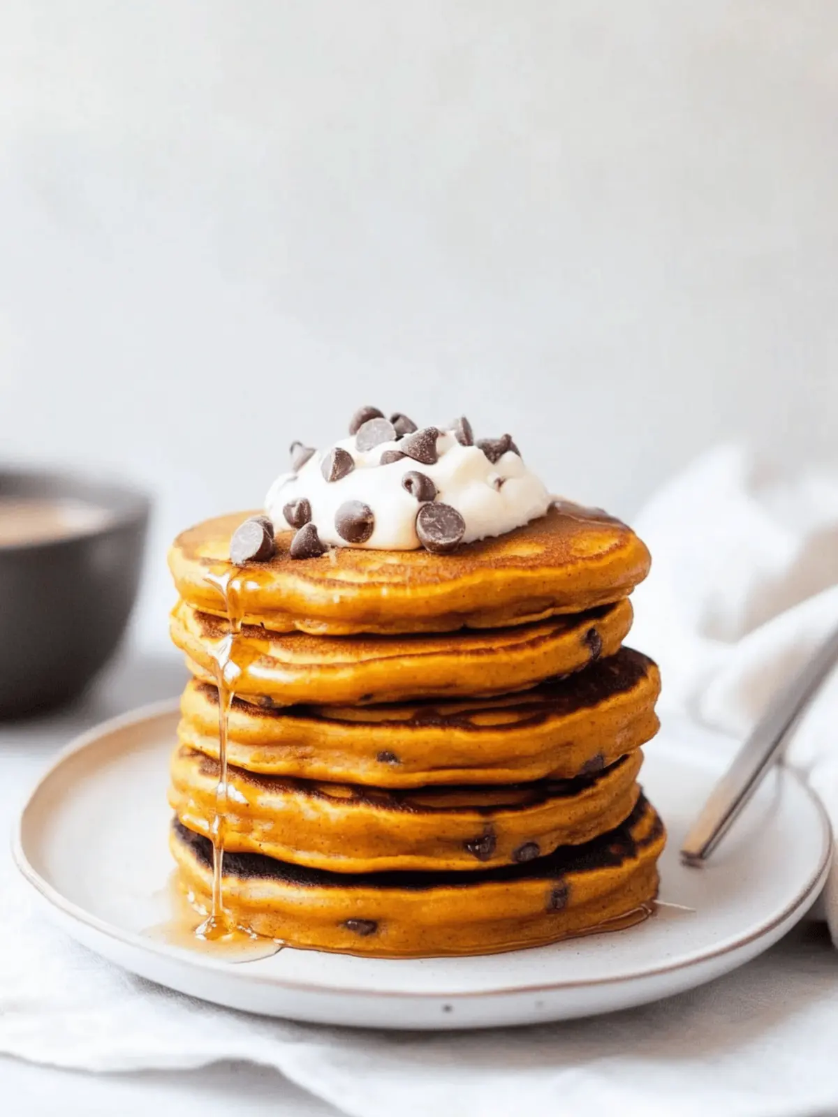 Pumpkin Chocolate Chip Pancakes