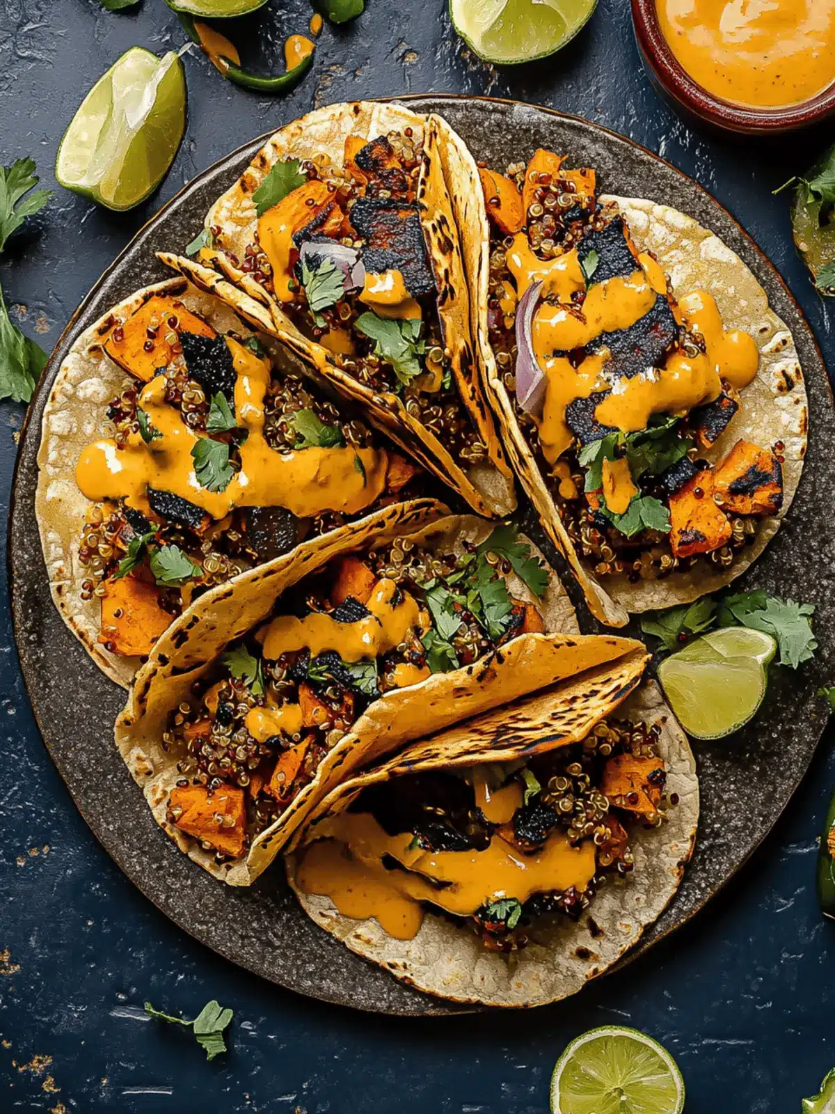 Chipotle Sweet Potato Quinoa Tacos