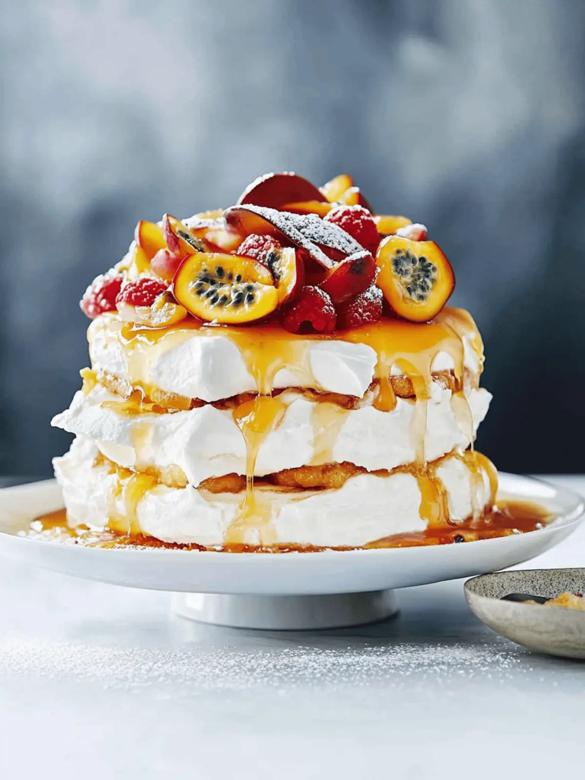 Gingerbread & Passionfruit Caramel Pav