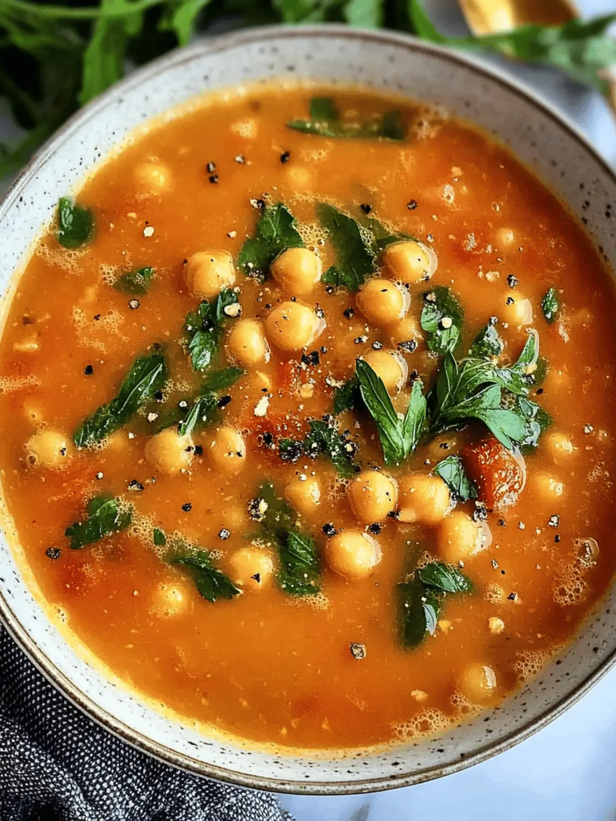 Chickpea Tomato Soup