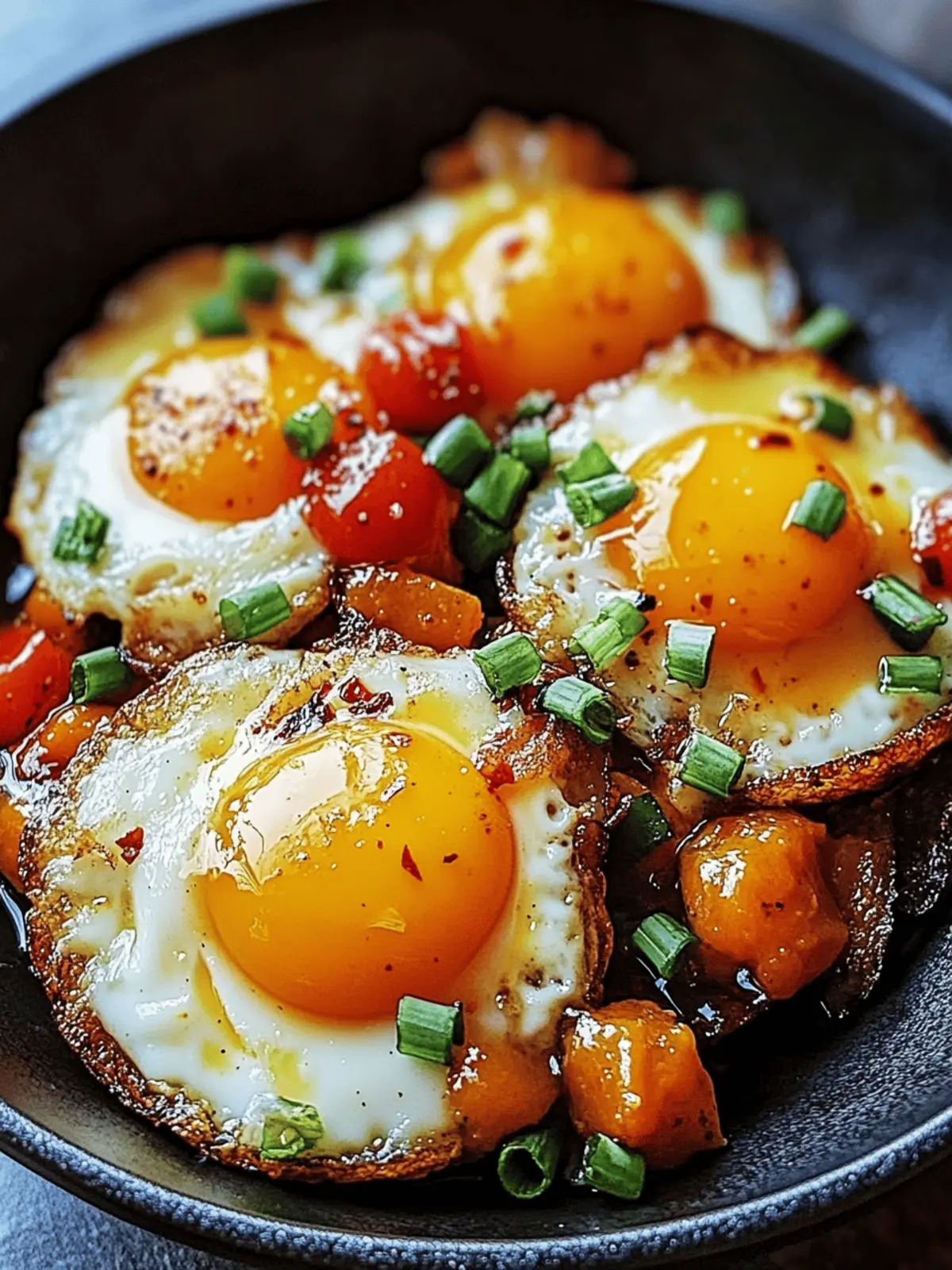 Spicy Sweet and Sour Fried Eggs