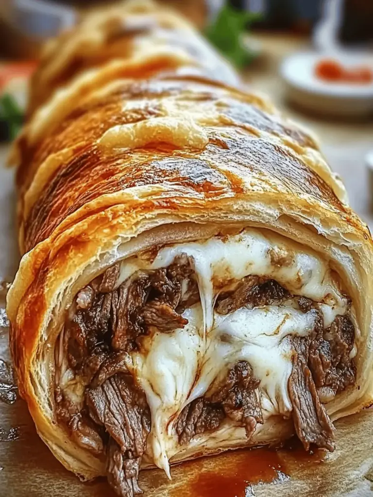 Mozzarella Cheese Steak Stromboli