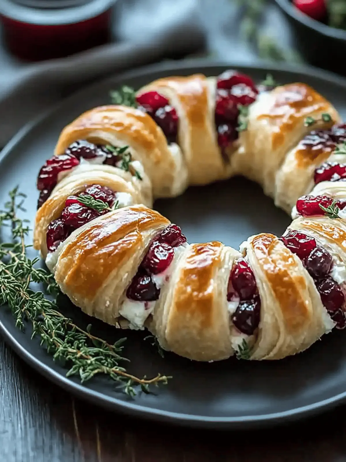 Turkey Cranberry Crescent Ring