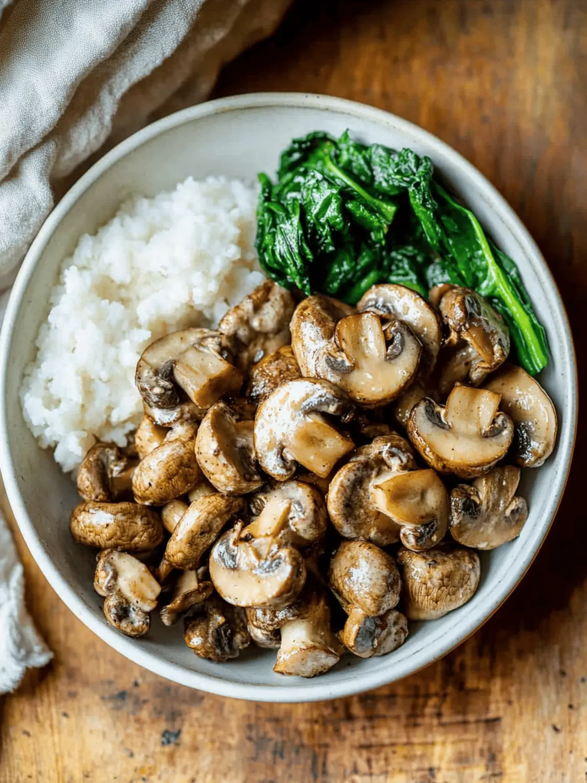 Creamy Miso Mushrooms