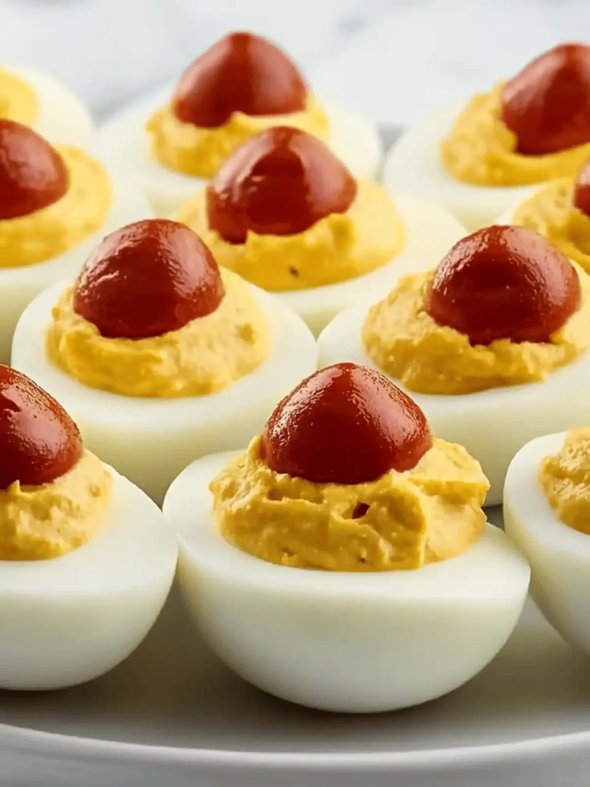 Hot Dog Deviled Eggs