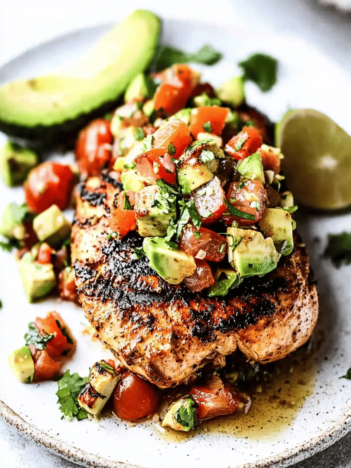 Fiesta Lime Chicken Recipe with Avocado