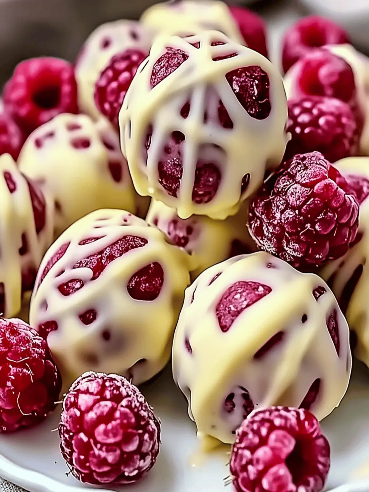 White Chocolate Raspberry Cheesecake Balls