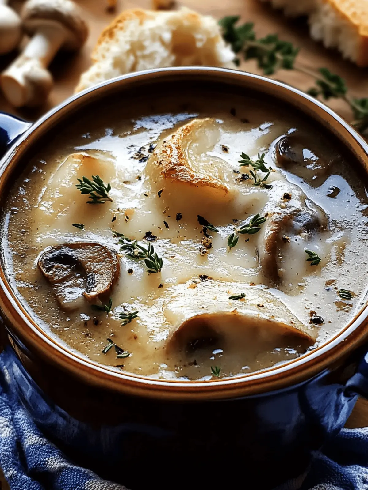 Creamy French Onion and Mushroom Soup