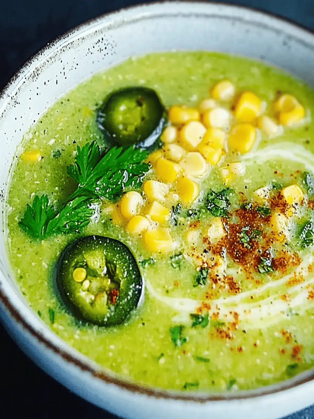 Vegan Roasted Poblano-Corn Chowder