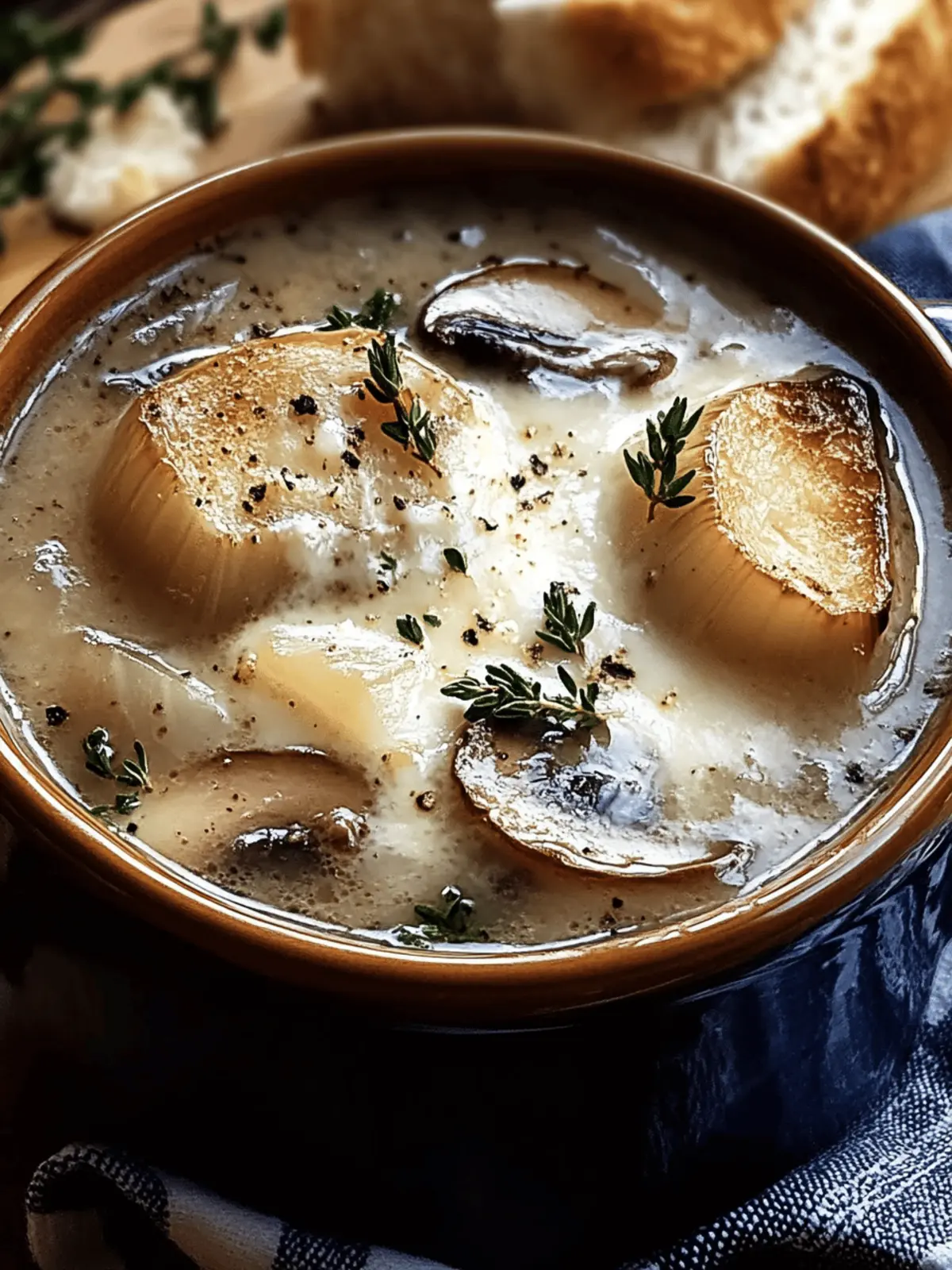 Creamy French Onion and Mushroom Soup