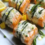 Lemon Basil Salmon Rolls