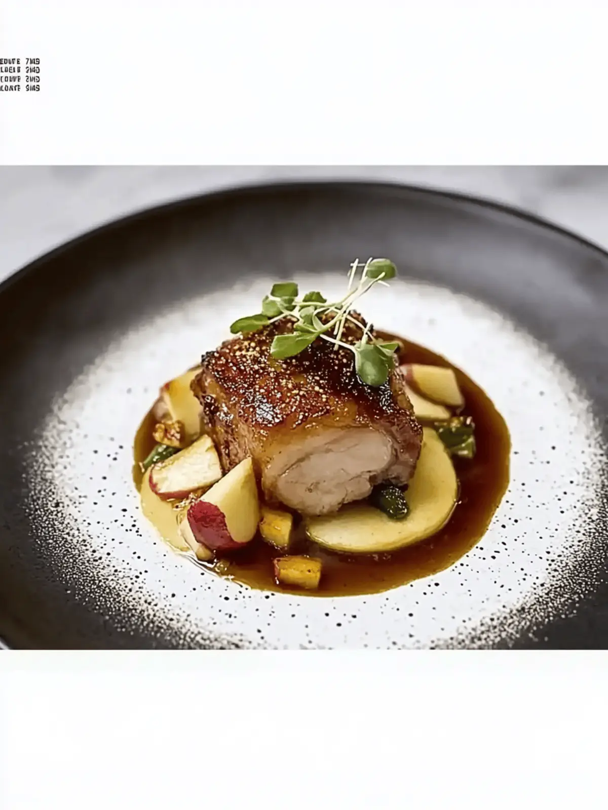 Pork Belly with Apple Purée & Jus