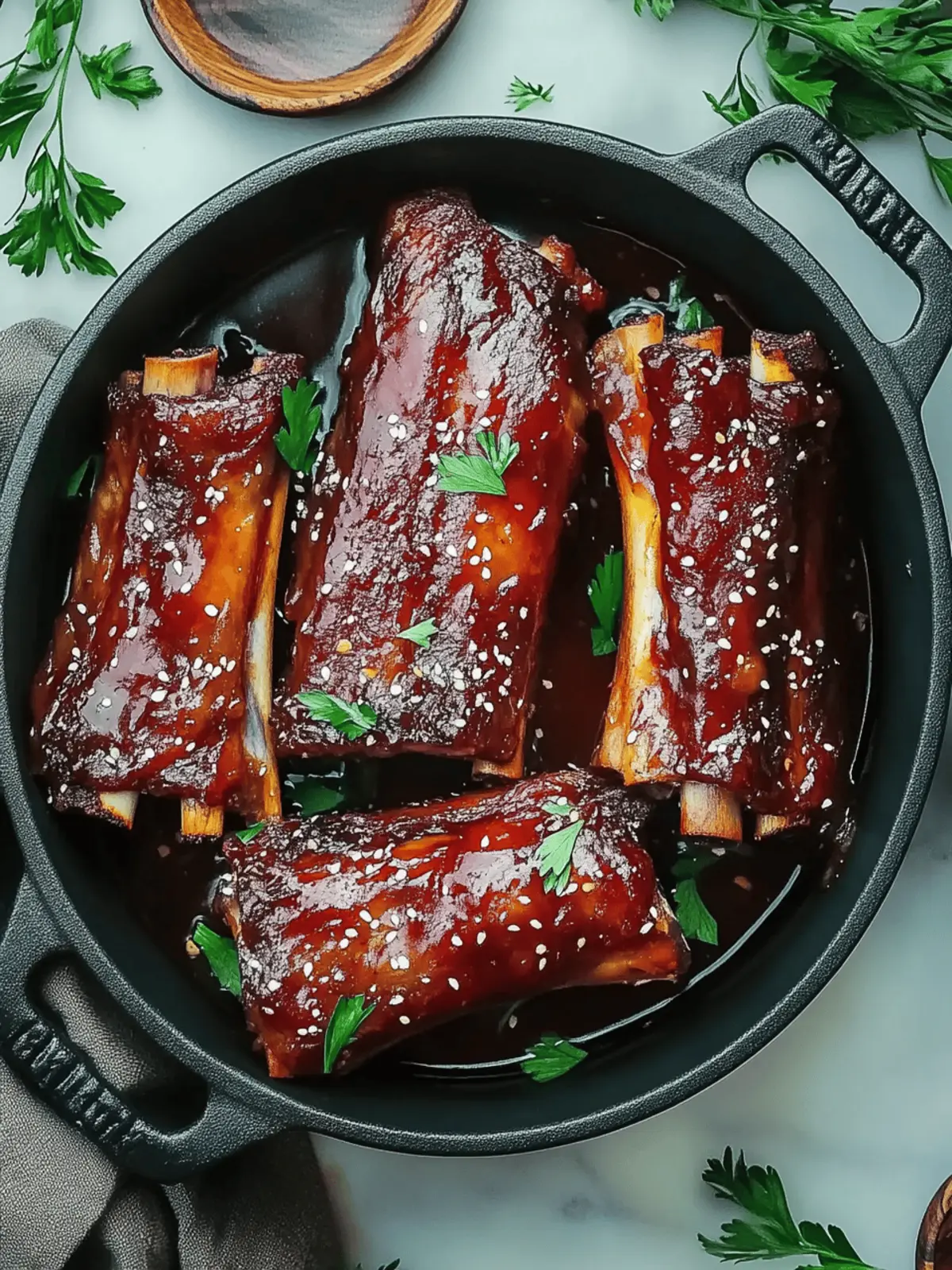 Sticky Honey Garlic Ribs
