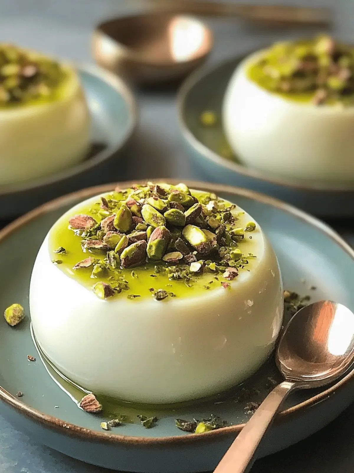 Silky Pistachio Panna Cotta
